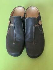 Timberland Comforia System Leather Mules Sz 6.5, Rubber Sole