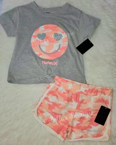 HURLEY GIRL'S CAMO SHIRT & SHORT SET, SZ M (10-12 YRS) - Picture 1 of 1