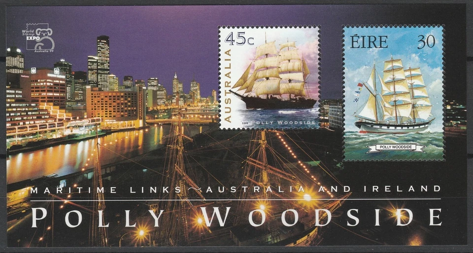 Australia-Irlanda 1999 Envíos Hoja MNH Foto 1 de 1