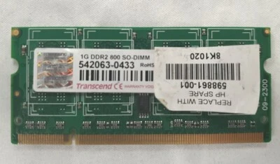 Transcend 1G DDR2 800 SO-DIMM Laptop Memory - Image 1 of 4