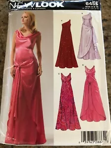 🌹NUEVO LOOK #6455 - DAMAS IMPRESIONANTE CALIDAD PELÍCULA VESTIDO DE NOCHE PATRÓN 6-16 FF - Imagen 1 de 2