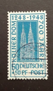 1948 KOLN DOM 50PF+50PF VF USED DEUTSCHE POST K1 - Picture 1 of 2