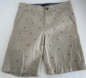 Nautica Boys White Anchor Print Shorts Size 10 - Picture 1 of 3