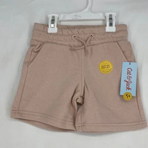 Pantalones Cortos de Vellón Cat & Jack Niños Talla XS Rosa Rubor Bolsillos Cintura Elásticos - Imagen 1 de 5