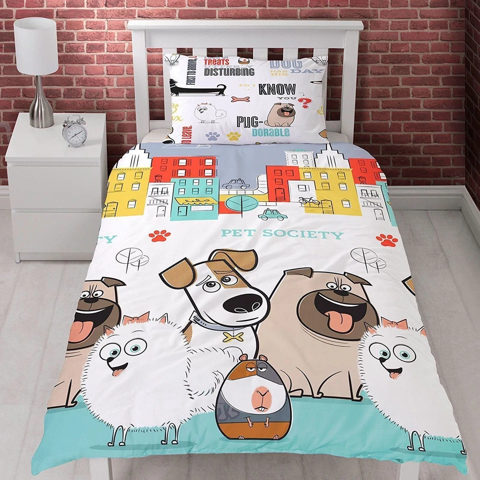 COPRIPIUMINO The Secret Life of Pets Animals COPRILETTO  140x200 set 2 pezzi - Immagine 1 di 1