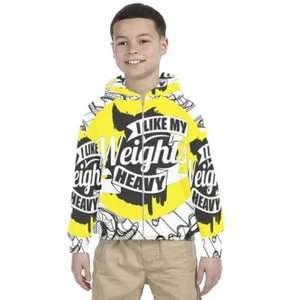 Kids Hoodie Rhino I Like My Weight Heavy Design 7434105119146 Hoodie Unisex - Picture 1 of 4