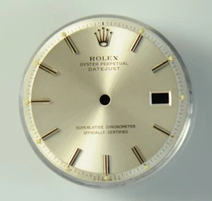 QUADRANTE BASTONE ARGENTO ORIGINALE ROLEX 1601 - Foto 1 di 14
