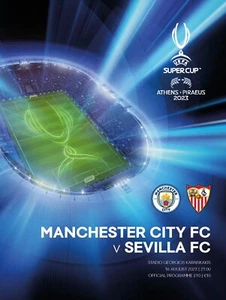 Manchester City v Sevilla 16 August 2023 UEFA Super Cup Programme Brand New. - Picture 1 of 1