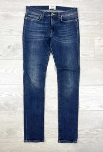 Acne Studios Thin Spaniel Vint Skinny Blue Denim Pants Jeans mens 31 size - Picture 1 of 7
