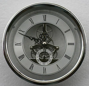 Skeleton Clock 149mm diameter quartz insertion, silver finish.  - Picture 1 of 1