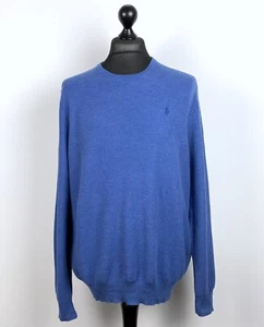 Polo por Ralph Lauren Pima Algodón Hombre Azul Jersey Jersey Suéter Talla M - Imagen 1 de 6