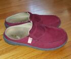 Spenco Red Leather Slides Womens 8B