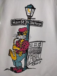 Vintage Made In The USA Swestshirt Fruit Of The Loom XL Augustine's Club White - Picture 1 of 12