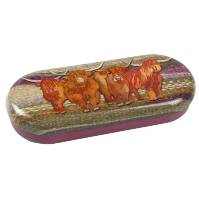 Emma Ball "Highland Coo" Glasses, Sunglasses Case, Hard Shell