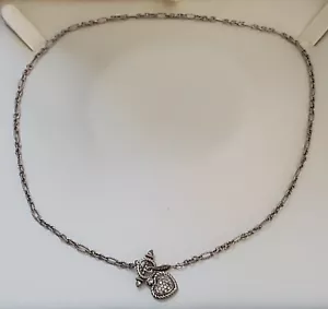 14K White Gold Diamond Heart Reversible Toggle Necklace by Gabriel & Co - Picture 1 of 10