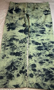 Robin’s Jean Jeweled Long Flap Pocket Blue Green MOTARD SZ 40x28 - Picture 1 of 20