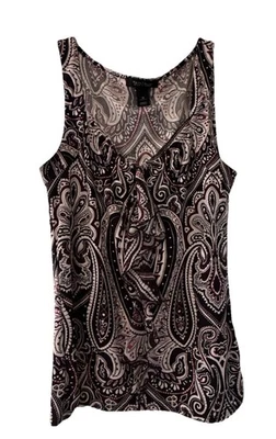 Camiseta sin mangas para mujer White House Black Market talla M cuello en V con volantes  Foto 1 de 4