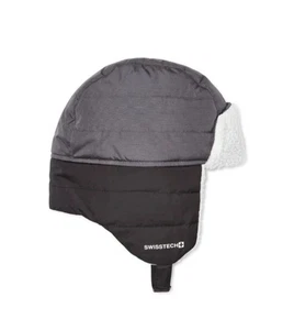 Swiss Tech wasserabweisende Trappermütze - Farbe grau/schwarz - Größe S-M & L-XL - Bild 1 von 2