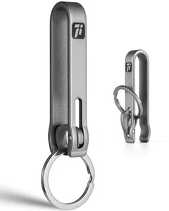 Titanium Key Belt Clip, Carabiner Keychain Clip Belt Key Holder with Key Ring... - Picture 1 of 6
