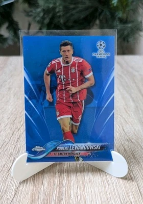 2017 Topps Chrome UCL Robert Lewandowski #78  Blue Refractor #/150 - Image 1 of 2