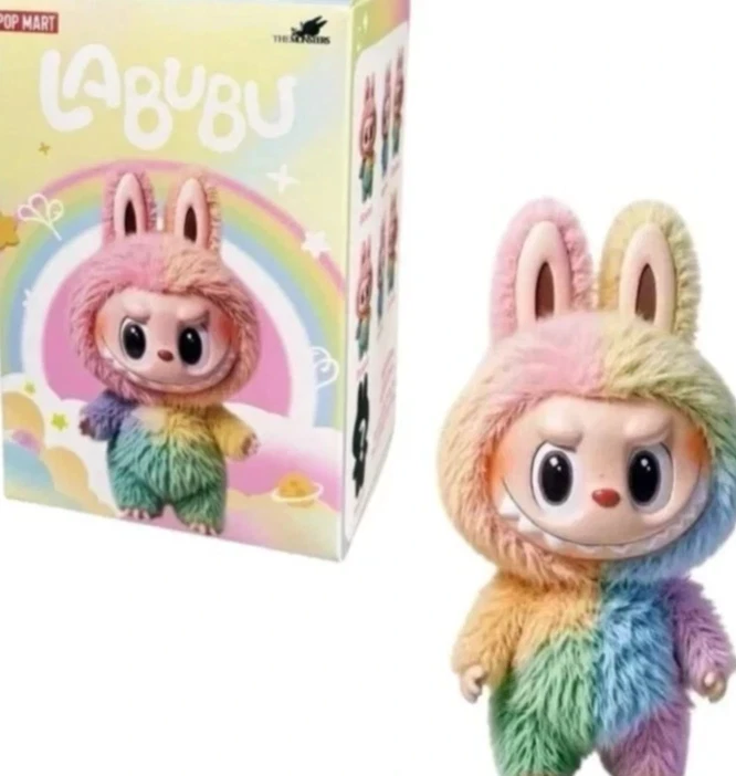 Labubu Arcobaleno Peluche V4 The Monster Vinily Face Figure - - Blind Box 6+ - Immagine 1 di 1