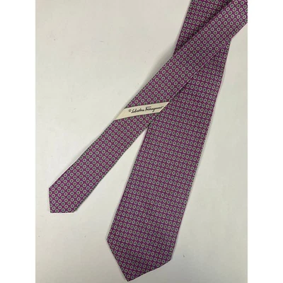 Corbata para hombre Salvatore Ferragamo púrpura margaritas | Sin caja Foto 1 de 2