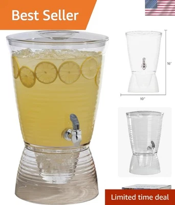 Dispensador de bebidas Dispensador de bebidas transparente de 2,5 galones sin grifo de goteo Foto 1 de 4