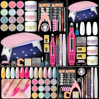 Kit de uñas acrílicas para principiantes con todo Kit de uñas Juego de uñas acrílico con dri... Foto 1 de 4