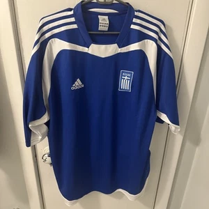 Vintage Adidas Greece Jersey Men’s XLARGE Blue Home Jersey 2004-06 - Picture 1 of 7