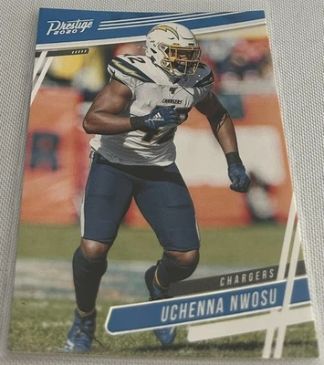 2020 Panini Prestige Football Uchenna Nwosu Los Angeles Chargers base card #52 - Image 1 of 2
