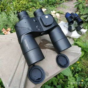 HD 7x50 Waterproof Fog Proof Marine Binoculars Internal Rangefinder & Compass - Picture 1 of 19