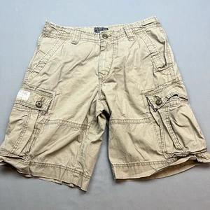 VTG Ralph Lauren Cargo Shorts Men's 32 Beige Khaki Polo Jeans Company Distressed - Picture 1 of 11