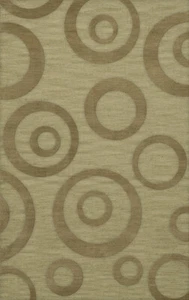 Green Transitional Bubbles Rings Area Rug Circles DV5 - Picture 1 of 35