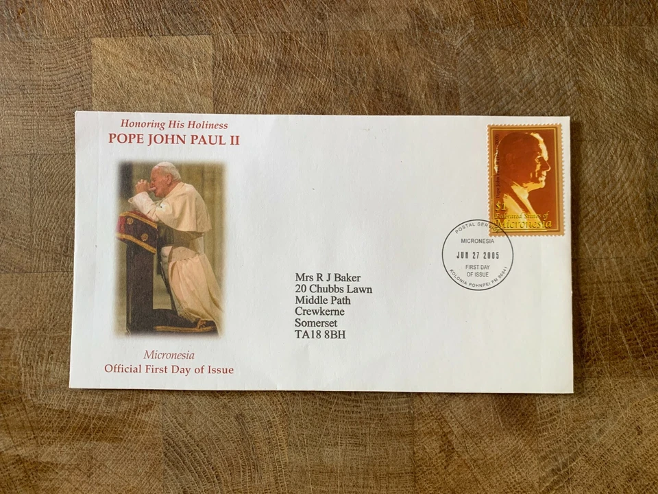 MICRONESIA 2005 FDC POPE JOHN PAULL II MEMORIAM - Image 1 of 1
