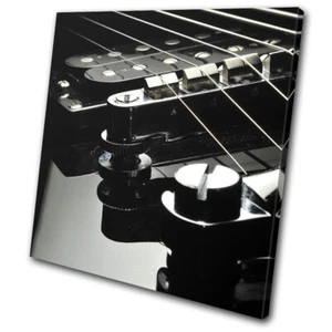 Elecric Guitar Strings Macro Musical SINGLE CANVAS WALL ART Picture Print - Picture 1 of 1