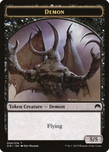 10 Token Cards - DEMON Tokens - Magic Origins (ORI) - Magic MTG FTG - Picture 1 of 1