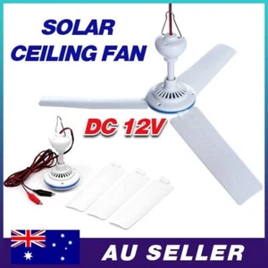 Portable 12V Ceiling Fan 3 Blade 0.7AMP HQ Caravan Camping For Solar Power AU - Picture 1 of 12
