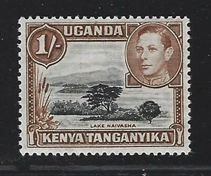 1949 KUT Scott #80a (SG #145b) - 1sh KGVI Lake Naivasha Francobollo perf 13x121/2 - MH - Foto 1 di 2