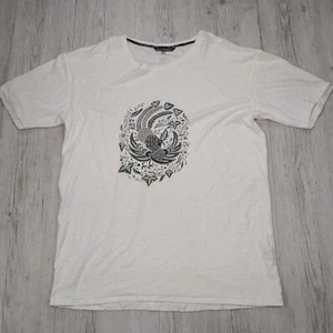 Pithecanthropus Graphic Tee 100% Cotton Batik Bird Print Indonesia Size XL White - Picture 1 of 9