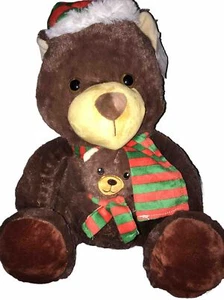 Publix Christmas Plush Teddy Bear Festive Parent Scarf - Picture 1 of 2