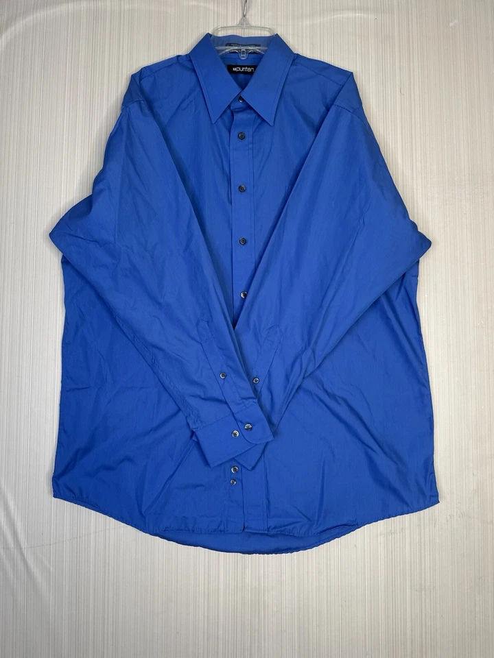 PURITAN Hombre Manga Larga Talla 16 (32/33) Vestido Camisa BOLSILLO 50” Pecho. EXCELENTE Foto 1 de 4