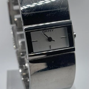DKNY Womens Watch 21mm Case Silver Tone Dial Band Quartz Analog Two Hands - Picture 1 of 13