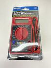 Cen-Tech 7 Function Red Electrical Digital Multimeter With Leads -NEW in Package
