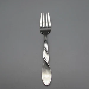 Set of Two - Oneida Stainless Flatware HELIX - Large Serving Forks USA Made - Picture 1 of 3