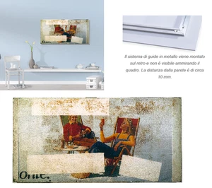 QUADRO 120x60 cm su alluminio Mimmo Rotella "Relax 1981" - Foto 1 di 2