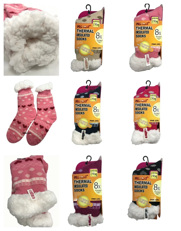 Damas Mujeres Aislamiento Térmico Aislamiento Cálido Pinza Pantuflas Calcetines Navidad Antideslizantes Foto 1 de 4