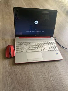 portátil hp 15-dw1083wm rojo totalmente desbloqueado solo funciona cuando el cargador está encendido conectado - Imagen 1 de 11