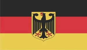 SET 6 ADESIVI BANDIERA TEDESCA GERMANIA FLAG STICKERS GERMANY VINILE VINYL AUTO  - Imagen 1 de 1