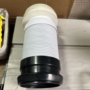 Ausziehbar weiß PVC WC Pfannenverbinder zuverlässig und langlebig 250 mm 500 mm - Bild 1 von 3