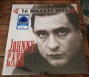 New Johnny Cash 16 Biggest Hits Exclusive Limited Edition Blue Colored Vinyl LP - Picture 1 of 2